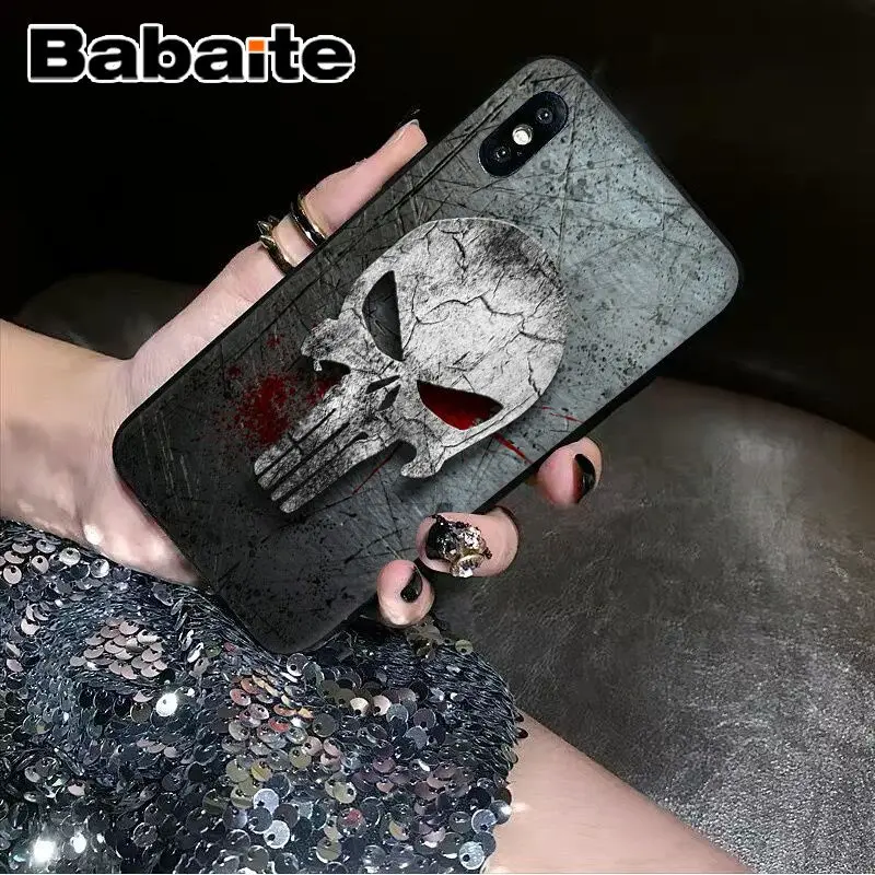 Babaite Каратель Череп DIY Роскошный Высокий протектор на конце чехол для iPhone 5 5Sx 6 7 7plus 8 8Plus X XS MAX XR - Цвет: A11