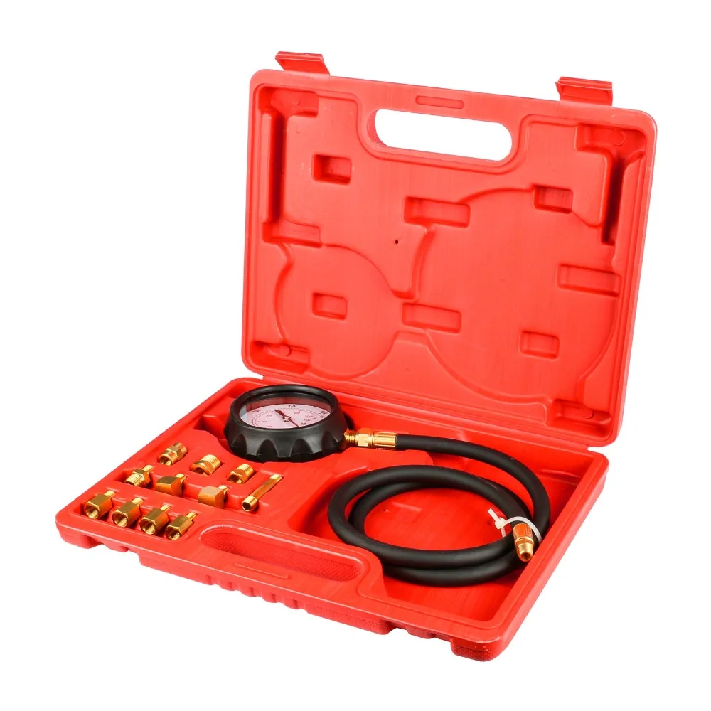 

TU-11A Auto Pressure Tester Pressure Meter Oil Pressure Tester Gauge Test Kit Garage Tool