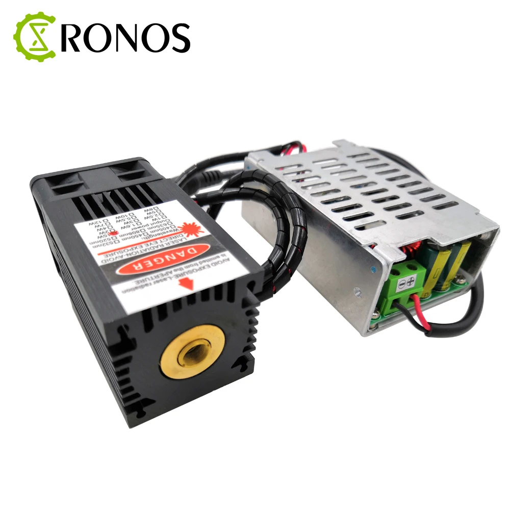 Лазерный модуль 450nm 15000mW 12V TTL регулируемый/фиксированный фокус DIY резак гравер