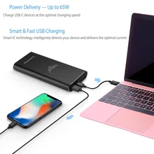 Powerbank 20V 2.25A 3.25A 45W 65W PD+QC with USB Type-C Input / Output and QC Output for Xiaomi Air HUAWEI USB Type-C Laptops