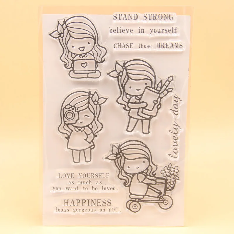 

KLJUYP CHASE THOSE DREAMS Clear Stamps Scrapbook Paper Craft Clear stamp scrapbooking 570