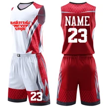 Maillot de basket-ball imprimé personnalisé pour hommes, ensembles de survêtements d'université pour enfants, uniformes respirants pour hommes, vêtements de sport pour filles