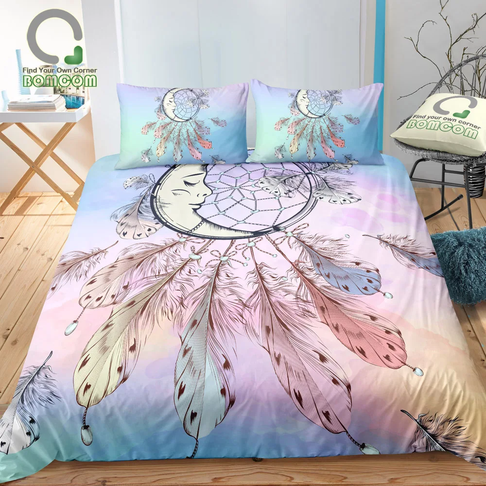Bomcom 3d Digital Printing Bedding Set Hand Drawn Colorful Peisley