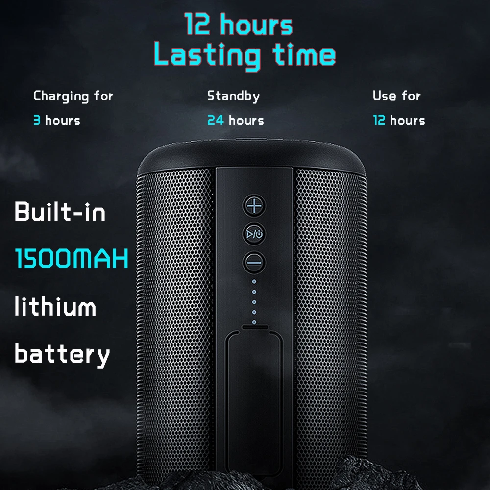 Портативный беспроводной Bluetooth динамик высокой мощности сабвуфер Haut parleur Колонка