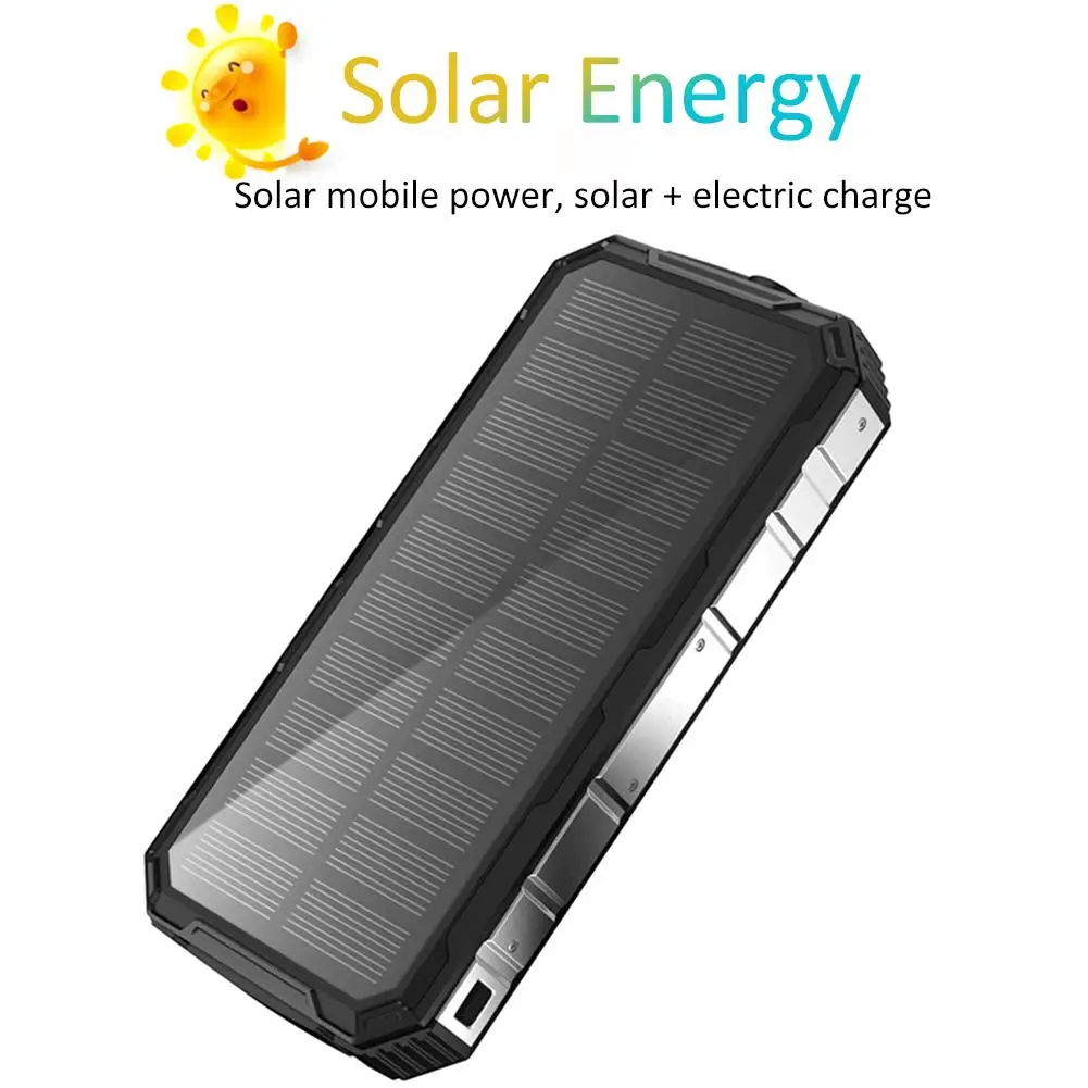 

20000mAh Solar Charger Super Large Capacity Solar Folding Pack Solar Power Bank Mobile Power Waterproof Portable Battery Charger