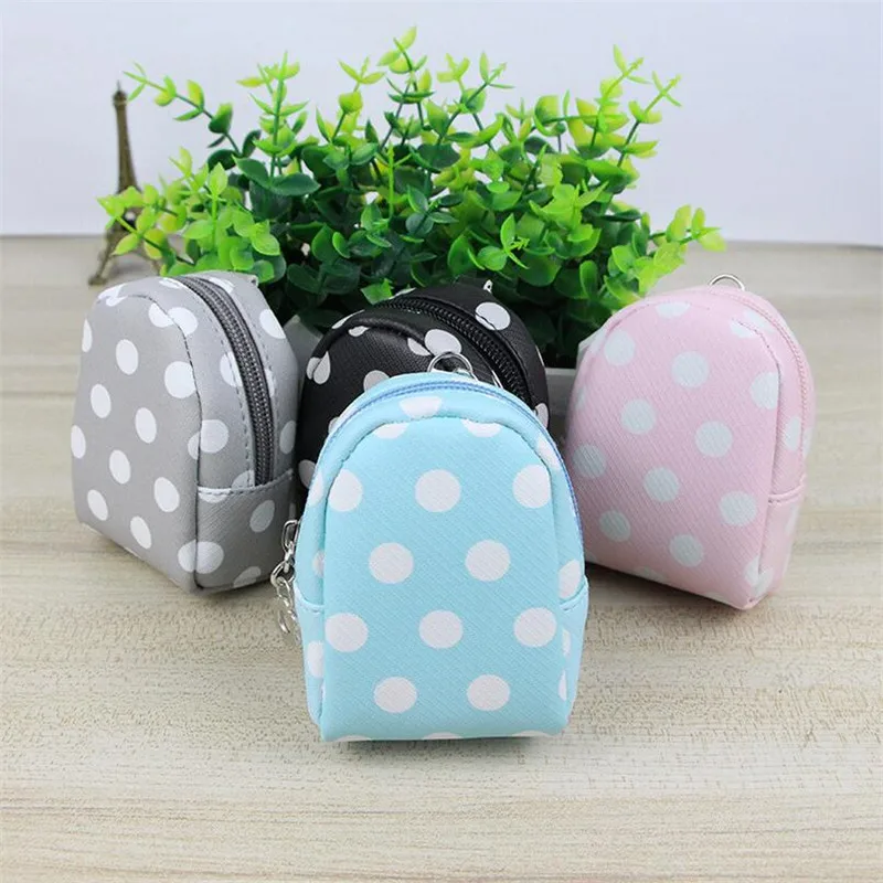 Hottest Mini Backpack Purse Wallet Keychain Keyring PU Leaher