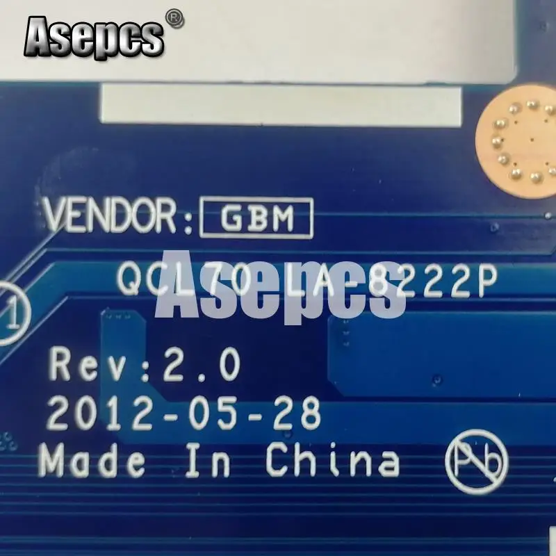 Asepcs QCL70 LA-8222P REV2.0 материнская плата для ноутбука ASUS K75VJ тест оригинальная материнская плата GT630M/GT635M-2GB