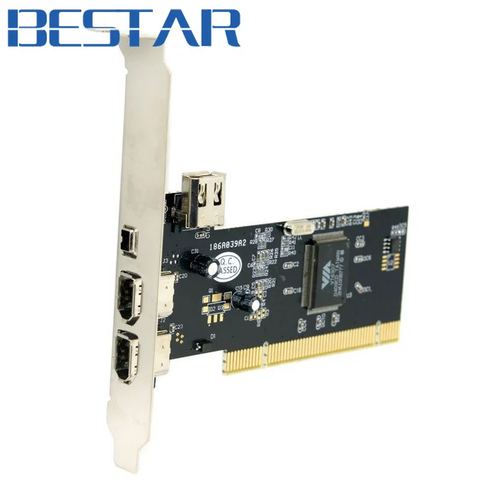 PCI Firewire 1394 порт 400 IEEE pci express 1394A двойная 6-контактная и 4-контактная 3-портовая карта