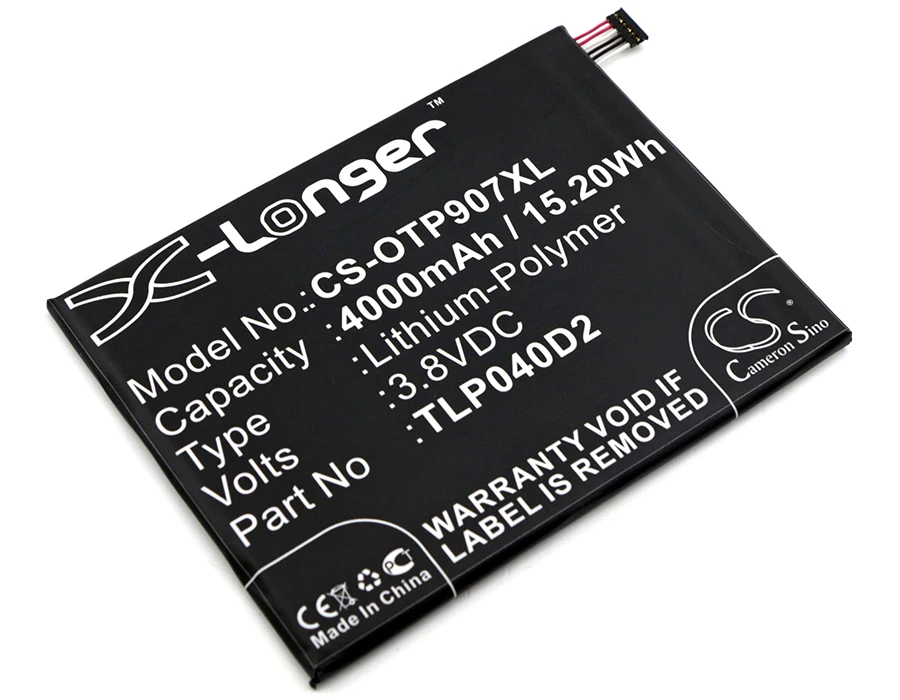 Высококачественный аккумулятор Cameron Sino TLP040D2 для Alcatel 9007T One Touch Pixi 3 7 OT