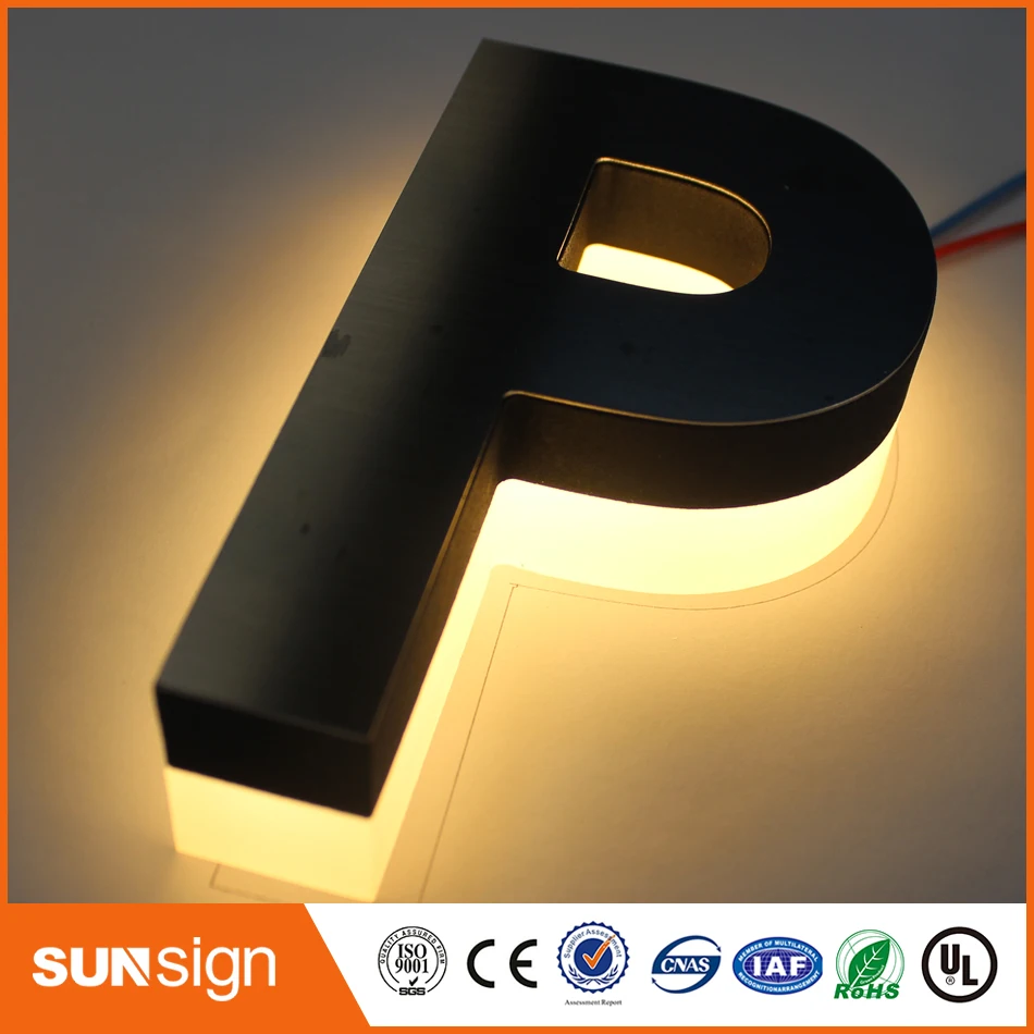 

Laser cutting metal 3d illuminated house numbers and sign letters with led backlit