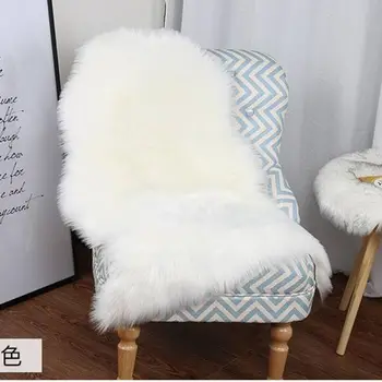 

Cheap Super Soft Fluffy Area Rug Carpet Shaggy Natural Type Long Hair Mat Living Room Seat Pad Home Hotel Decoration