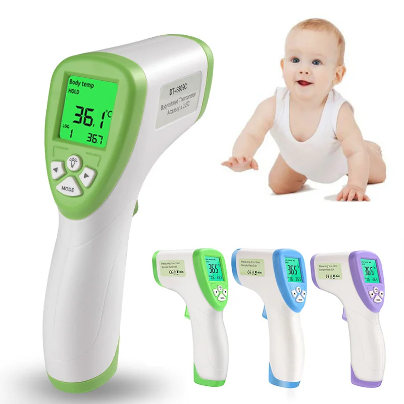 Bébé numérique double Laser infrarouge thermomètre sans contact IR haute température pistolet testeur grand écran LCD clair avec trois rétroéclairage