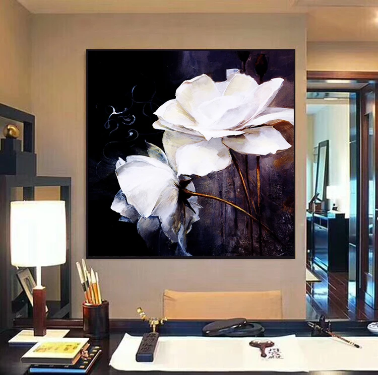 

(No Framed) Factory wholesale Flower series poster Custom Canvas Print On Canvas Printing Wall Pictures Home Decoration