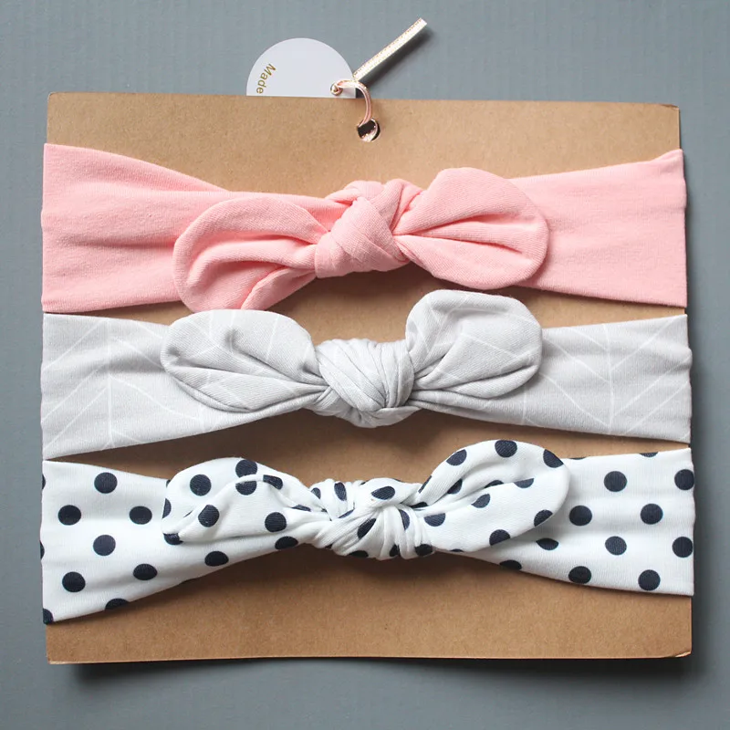 

Resale 3PCS/lot Good Quality Comfortable Hairbands Girls and Boys Kids Headband Bowknot Toddlers Cotton Material Pink Hair Band