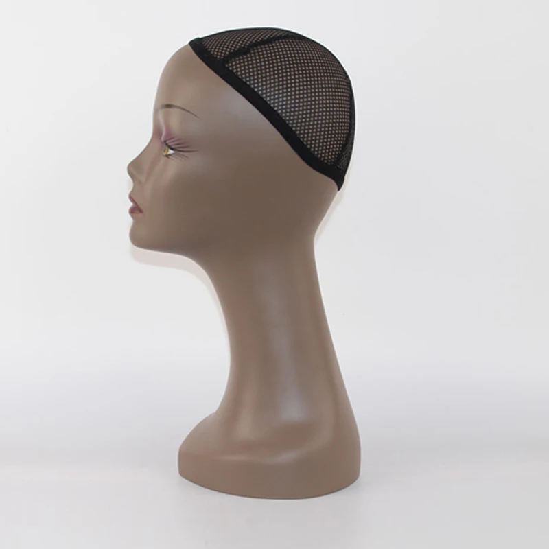 Realistic ABS Dummy female Mannequin Head For Wig Sunglass Scarf Jewelry Hat Display , Black Training Mannequin head (6)