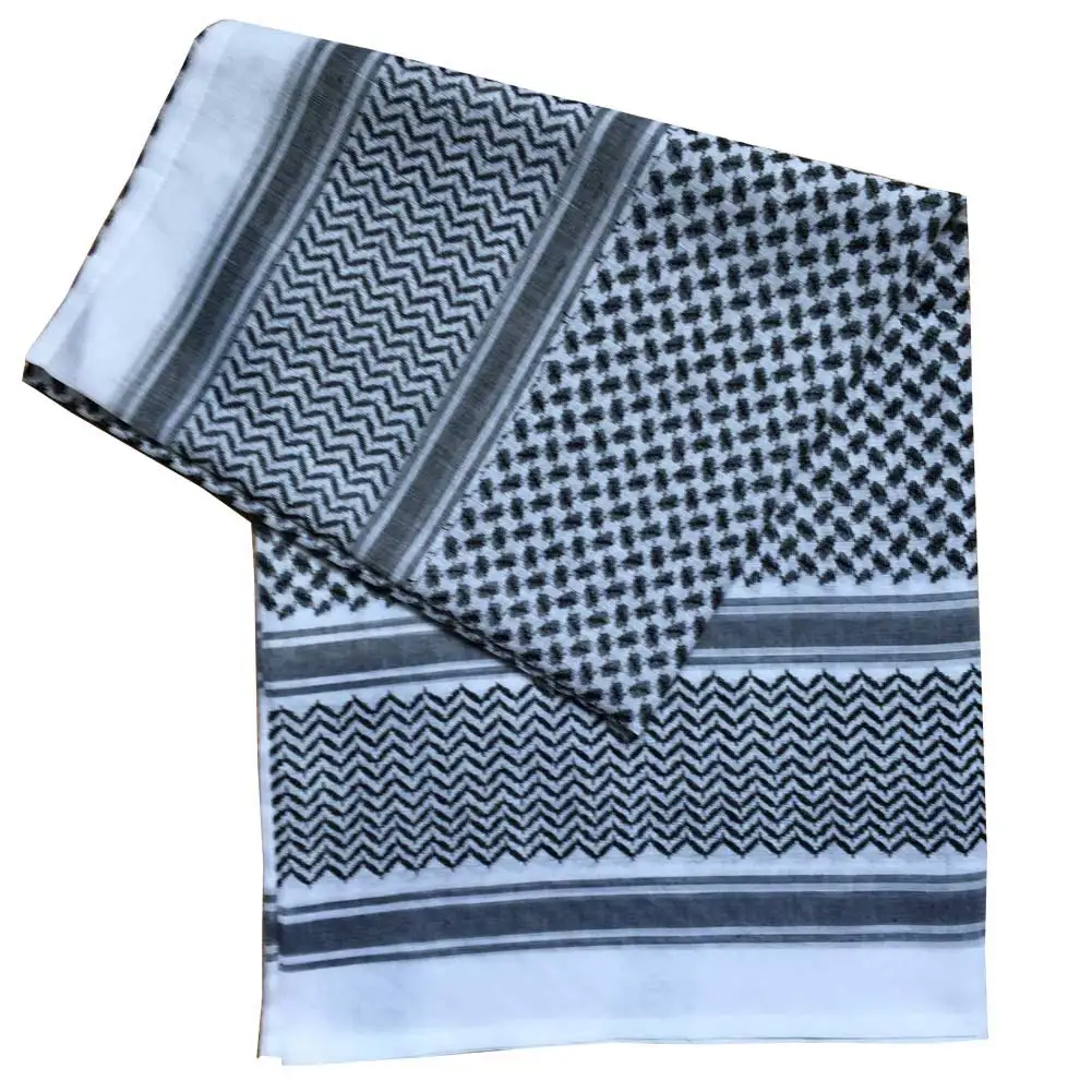 

Men Muslim Head Scarf Islamic Printed Scarf Turban Arabic Head Cover NGD88