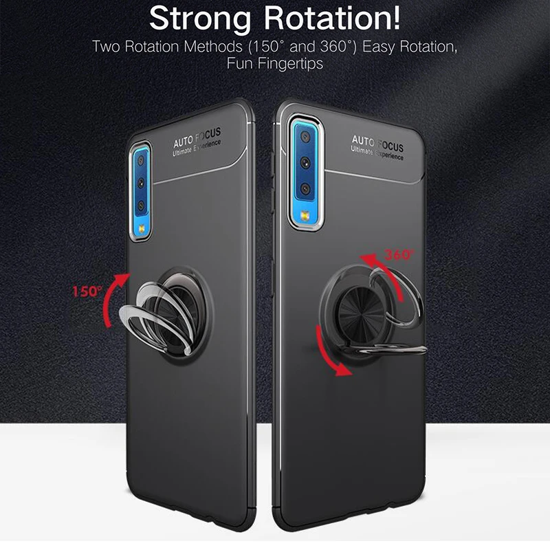 Yilizomana TPU чехол для автомобиля 360 кольцо задняя крышка samsung Galaxy S9 S8 плюс S7 Edge Note 8 9 A6 A7
