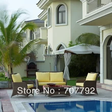 Новинка года дизайн для патио ратановый дешевый секционный диван