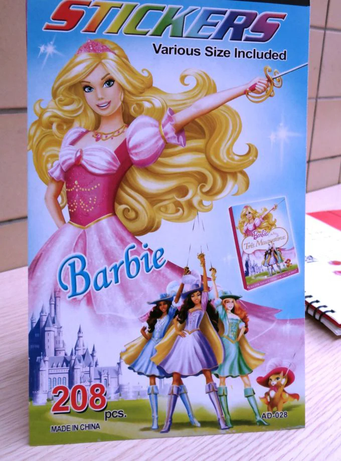 Cartoon Barbie Doll Stickers Chart Home/kids Rooms Decoration Barbie  Stickers - Sticker - AliExpress