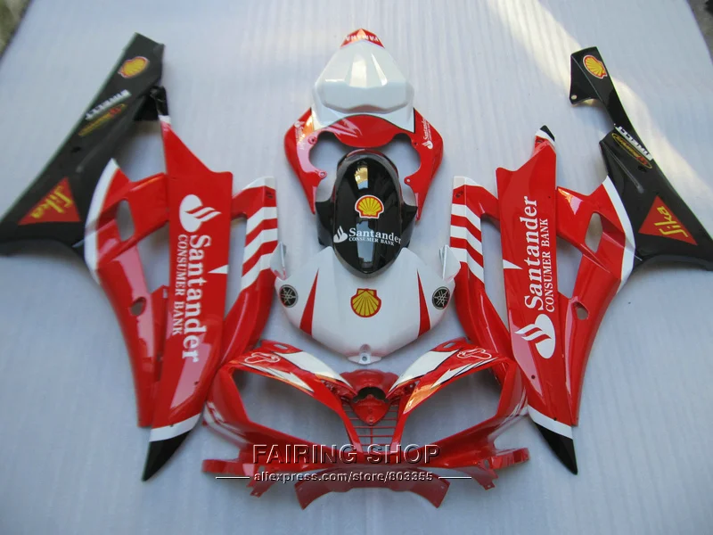 

Injection molding free customize fairings For Yamaha YZF R6 07 08 red white black bodywork fairing kit YZF 2006 2007 YT14