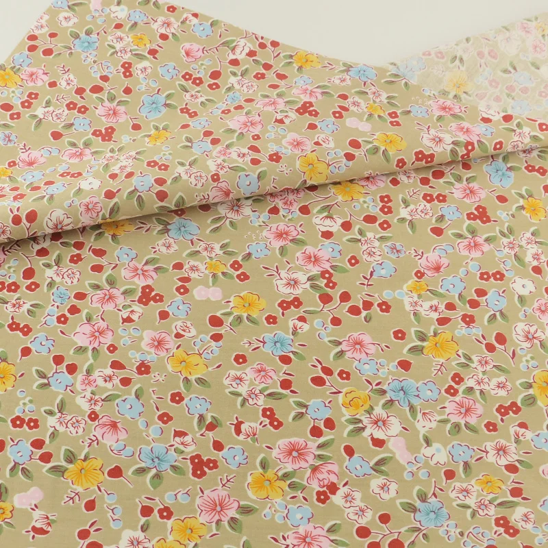 

Cherry Floral Patchwork Sewing Cotton Fabric Quilting Bedding Decoration Tissue Home Textile Cloth Craft Teramila Fabrics Tecido