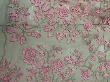 

5yards heavy embroidered tulle lace fabric, embroidered tulle lace fabric with stars, deluxe embroidery mesh lace fabric, stars