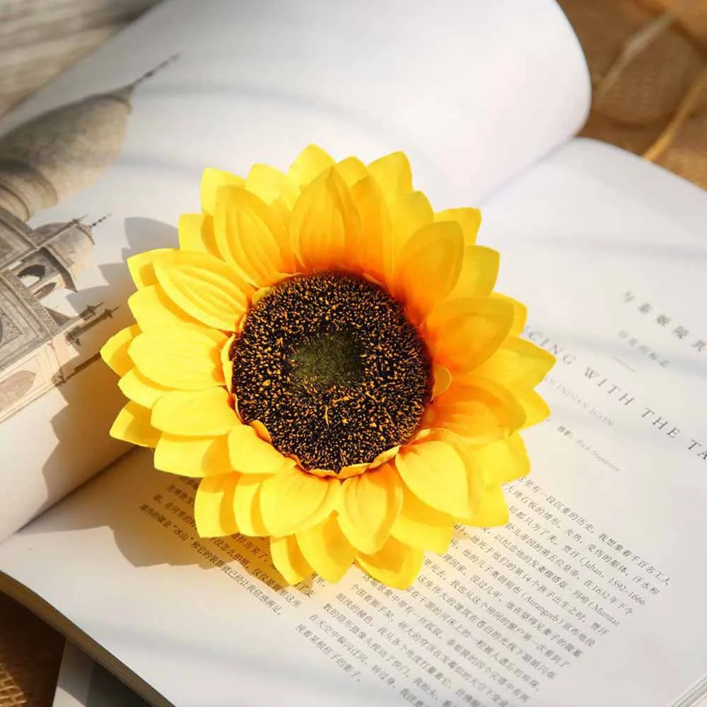 Fake Silk Artificial Sunflower Flower Heads Bouquet Floral Garden Home Decor Fake Silk Artificial Sunflower Flower Heads Bouquet Floral Garden Home Decor