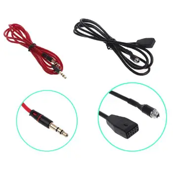 

OOTDTY 2 Pcs/Set Interface Adapter MP3 Music Cable Car Audio AUX 3.5mm For BMW E39 E53 X5 E46