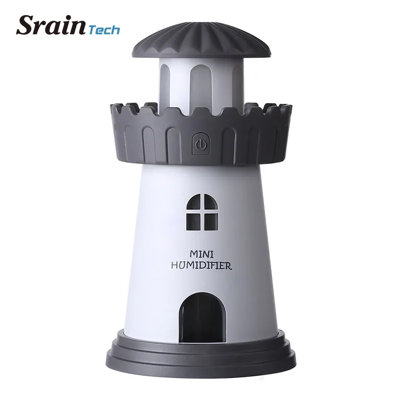 

SrainTech Lighthouse Ultrasonic Humidifier Mist Maker Fogger USB Humidifiers Air Freshener Diffuser Lamp Can Be Used In Car