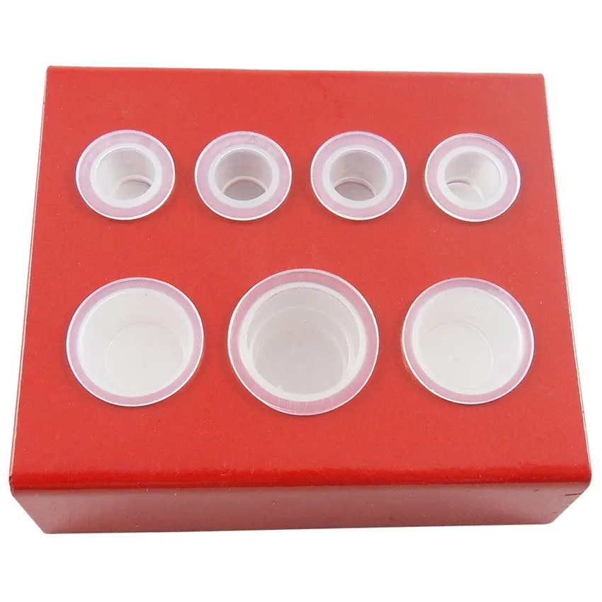 

1Pcs 7 Holes Red Metal Tattoo Cup Ink Cap Holder Stand Supply 2015 New Tattoo Accessories accessoire de tatoo Tattoo Supplies