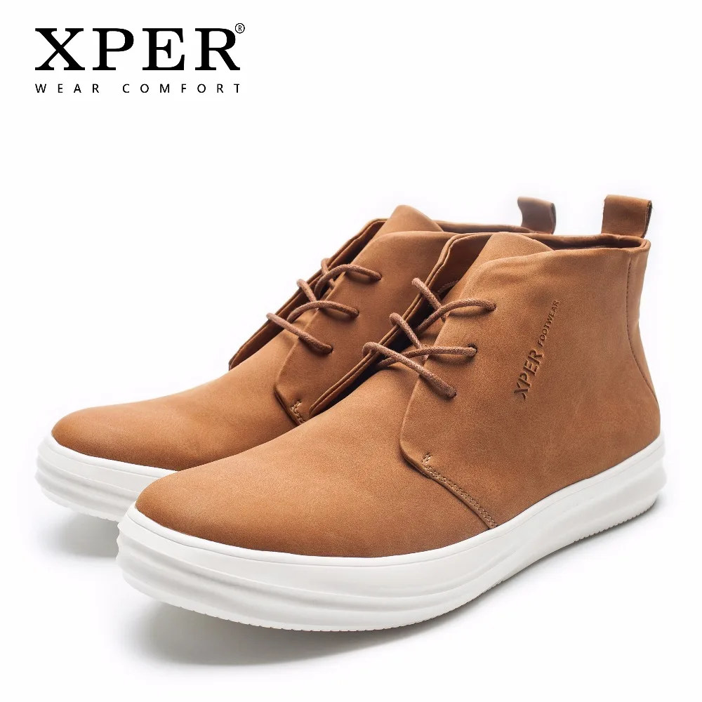 

XPER Brand New Fashion Men Spring Boots Comfortable Footwear Men Lace-up Walking Shoes Male Safety Shoes Soft #XHY18034/035