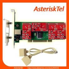 Карта Asterisk с низким профилем для сервера 2U-4 порт FXO FXS, поддерживает Asterisk AsteriskNow FreePBX для voip telefone pabx
