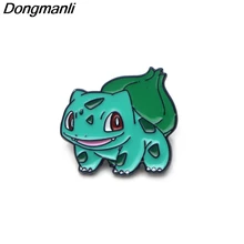 P3413 Dongmanli Bulbasaur Metal Enamel Pins and Brooches for Women Men Lapel Pin Backpack Bags Badge Kids Gifts