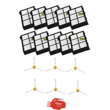 Hepa Filter & 3-Armed Side Brushes & 1 Red Cleaning Tool Kit For iRobot Roomba 800 900 series 870 880 980 Vacuum Cleaning Robots
