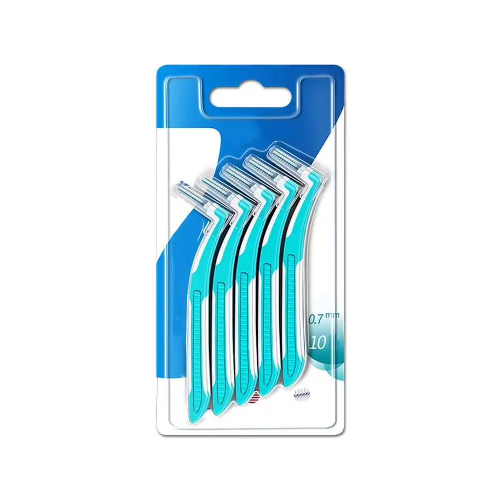 Escova de Dentes Escova de Dentes de Correção Dentadura Escova Interdental L-forma Suspensórios Dente Ortodôntico de Correção Especial Tomada Escovas 10 Pçs – Set