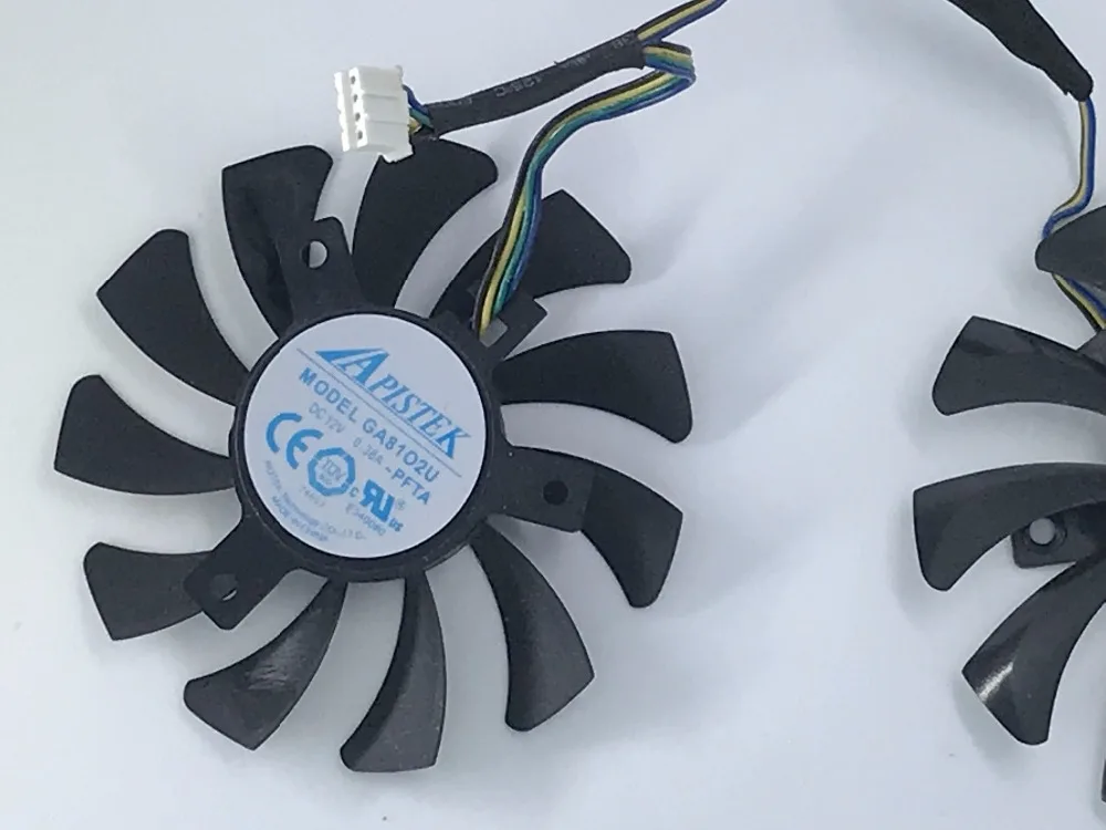 Оригинальный вентилятор Neue 75 мм APISTEK GA81O2U GA8102U PFTB DC 12 В 0 38a 4Pin Graphics Grafikkarte Kuhlung Daul|graphic