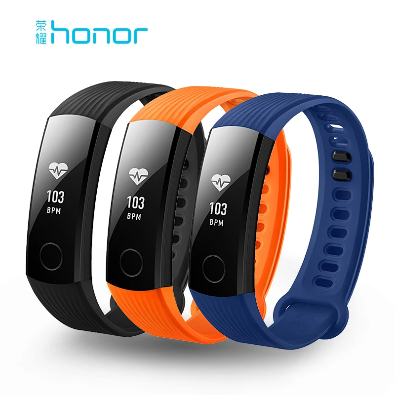 Huawei Honor Band 3 Smart Wristband Real-time Heart Rate Monitoring 5ATM Waterproof for Swimming Fitness Tracker for Android iOS