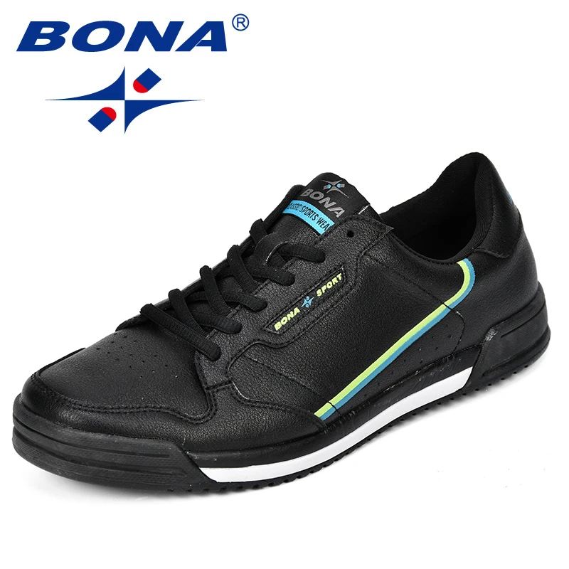 casual shoes BONA Men Flats Autumn Breathable Lightweight Leisure Comfortable Sneakers