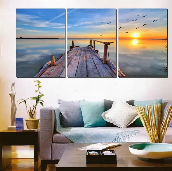 Quadri moderni parete mattina alba paesaggio marino pittura a olio ... Quadri moderni parete mattina alba paesaggio marino pittura a olio ...