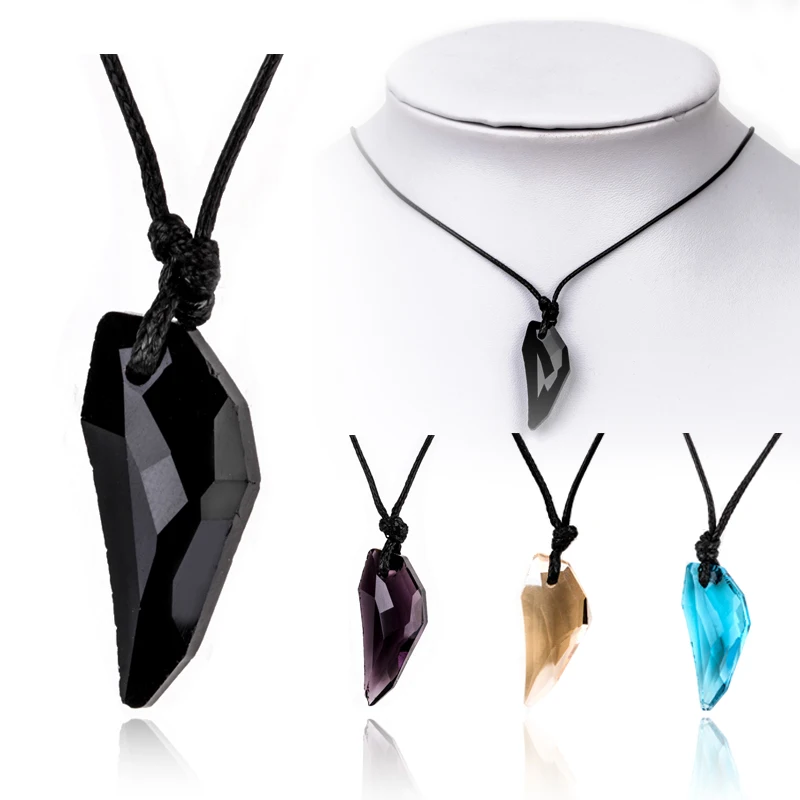 Punk Ethnic Austrian Crystal Wolf Tooth Dragon Leather Chain Necklace For Men Women Vintage Tribal Stark Wolf Fang Tooth Choker Punk Ethnic Austrian Crystal Wolf Tooth Dragon Leather Chain Necklace For Men Women Vintage Tribal Stark Wolf Fang Tooth Choker