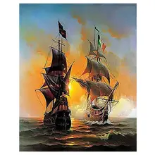 DIY Цифровая живопись семейная спальня гостиная фон художественная декоративная живопись льняная ткань бескаркасная