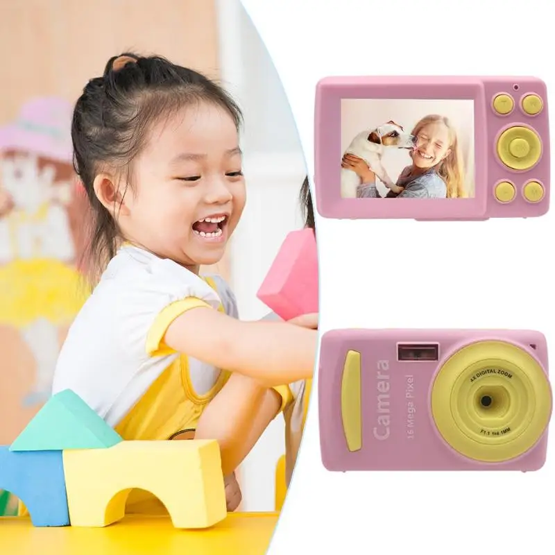 2 дюйма HD экран Цифровая камера игрушка для детей, карта памяти на 32G 1600 W видео Разрешение автоматический фотокамеры дети реквизит для