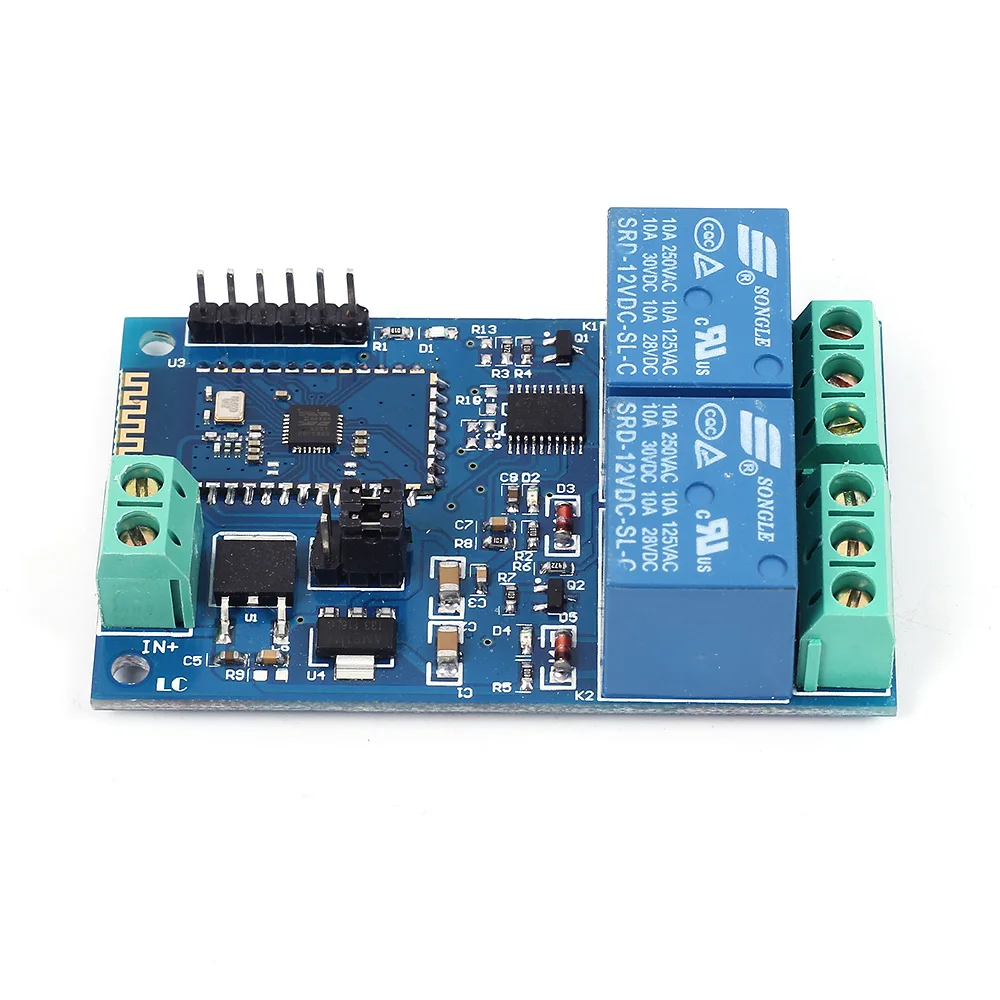 5V//12V 2CH Bluetooth Relay Module Smart Home Mobile APP Remote Control Switch
