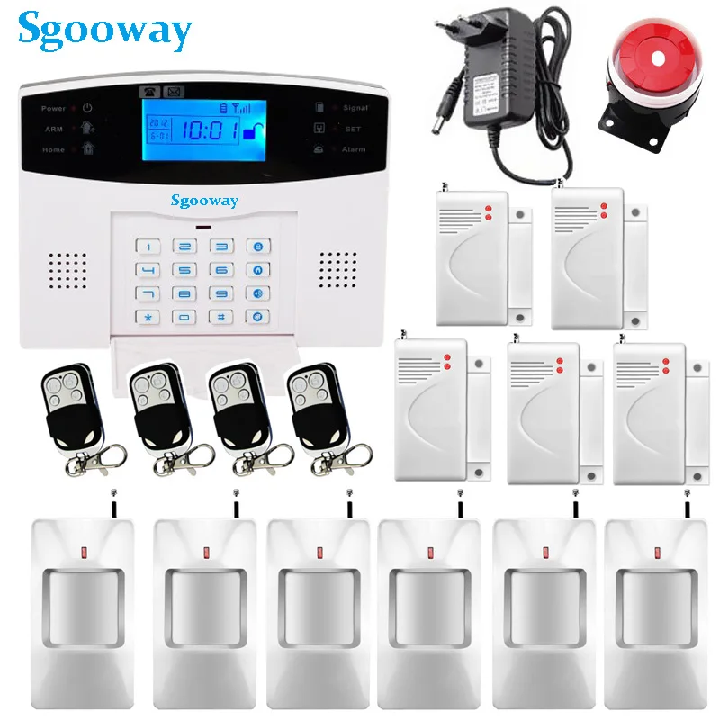 Sgooway LCD Wireless Home Security alarm systems GSM Alarm System