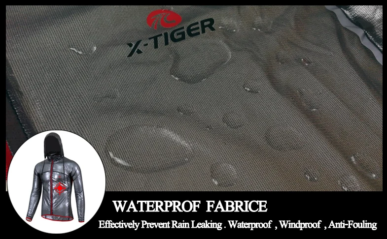 X-TIGER 2021 Waterproof Cycling Jacket UPF30+ MTB Bicycle Bike Rain Jacket Raincoat Outdoor Sport Windproof Cycle Clothing