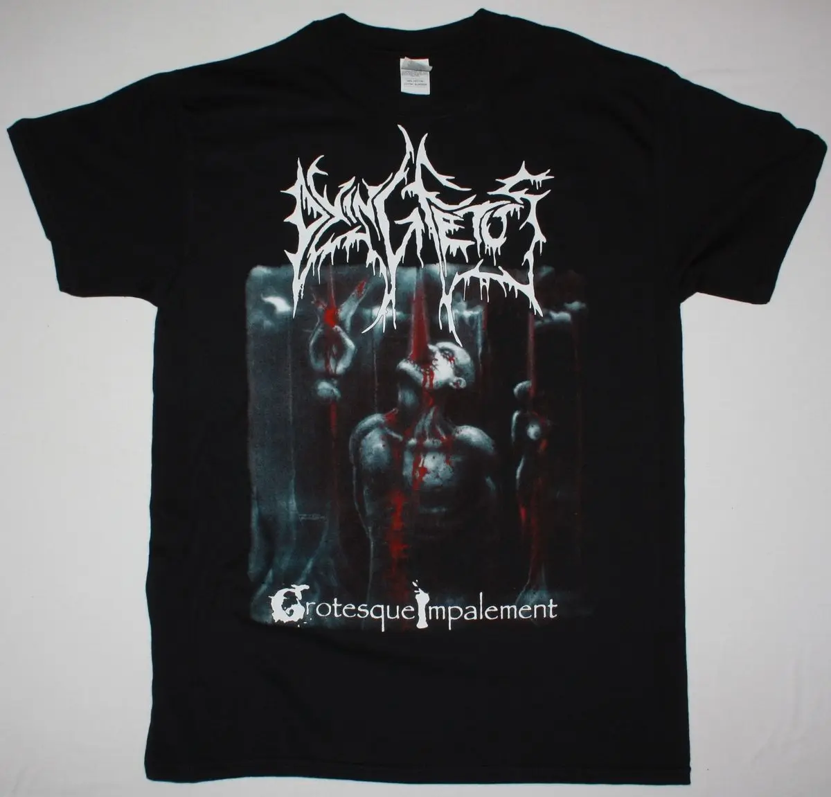 Умирает плод гротеск impalement grindcore Нил удушья Новая Черная футболка | Мужская