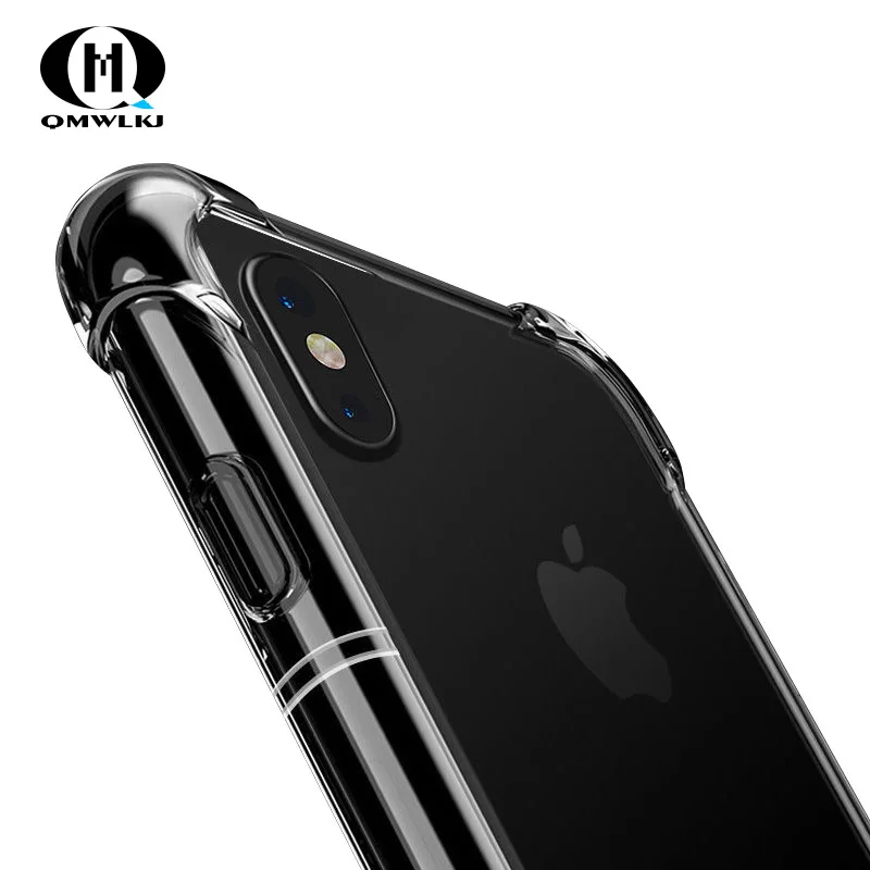 

Drop-proof Crystal Transparent TPU Soft Shell Mobile Phone Back Case Cover For iPhone XR 6S 8 X XS XSMax 6S 6Plus 6SPlus 7 Case