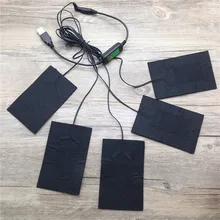 USB куртка с подогревом, пальто, жилет, аксессуары 5 в 1, углеродное волокно, теплые подушечки с подогревом, для спины, для быстрого нагрева, 3 температурных режима