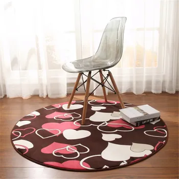 

Simple round carpet bedroom coffee table living room bedside blanket coral velvet round yoga mat computer chair swivel chair rug