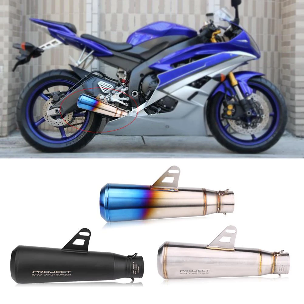 

New 51mm Universal Motorcycle Modified Exhaust Muffler Pipe for Kawasaki Honda Yamaha Suzuki 3 Colors Motor Mounting Accessories